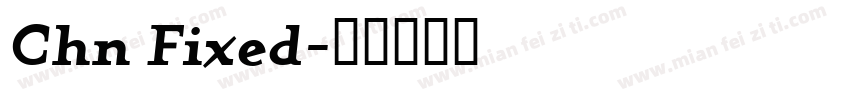 Chn Fixed字体转换